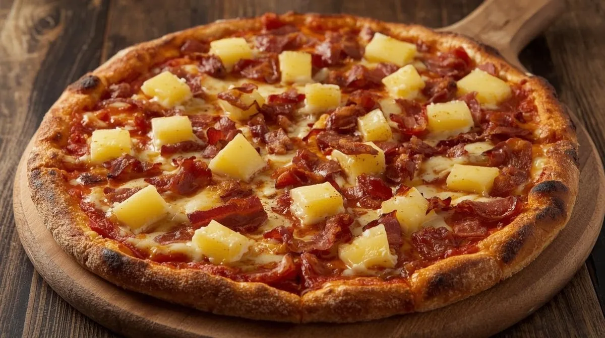  Meat Lovers pizza loaded with beef and chicken at Jambo Pizza Winnipeg